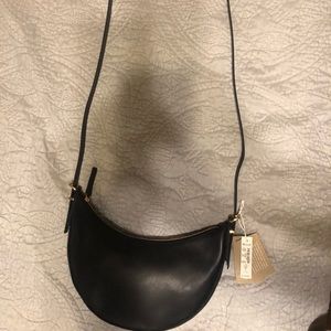 Madewell genuine leather crossbody crescent bag
